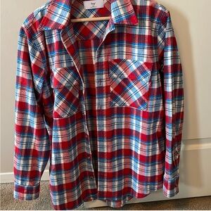 TNA Plaid Oversized Button Up Shirt